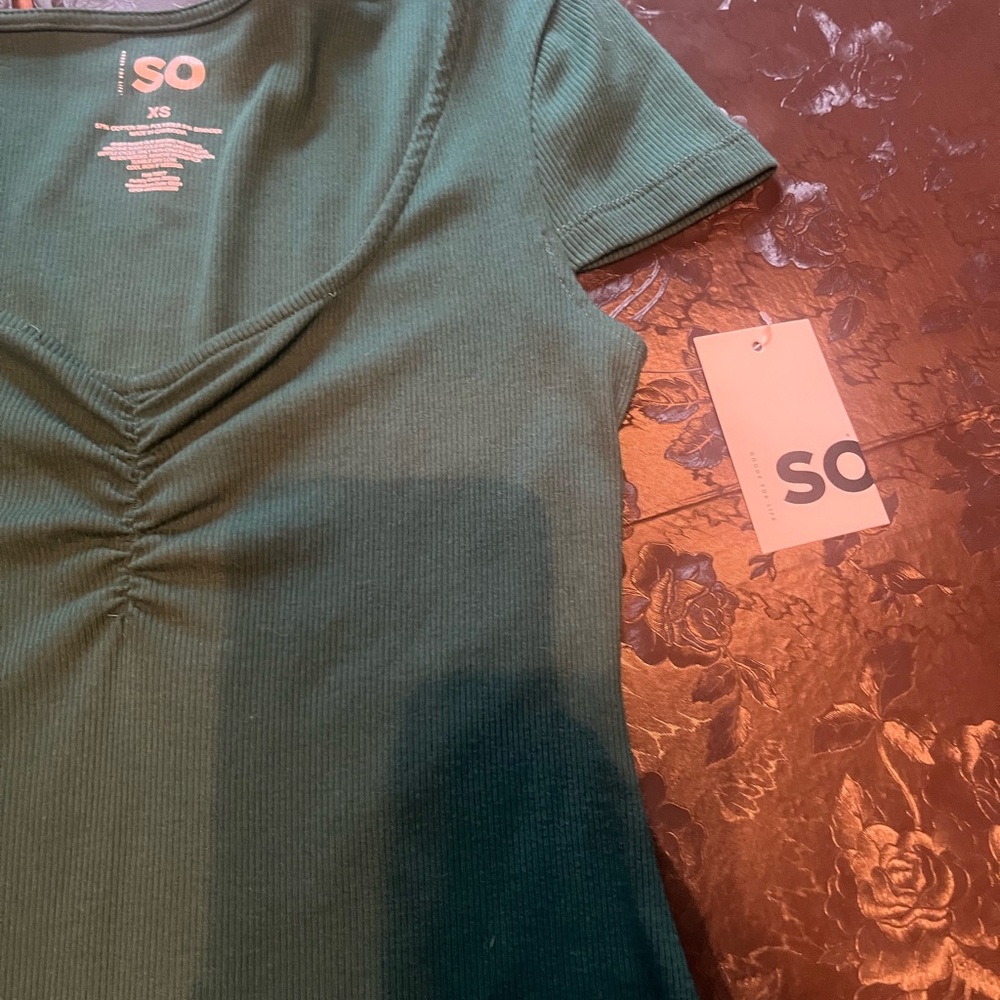 SO Women's Short Sleeve Green Tee